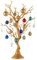 Nuptio Albero Ramoscelli Natale Oro - Manzanita Esposizione Albero Ramoscelli Pasqua Alto 58cm Artificiale Uova Decorativo per la Casa Festa Compleanno Matrimonio Decorazione Halloween, 1 Pezzo