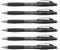 BIC Lot de 6 Porte-mines Velocity Pro Grip Bout Gomme Corps Transparent 0,7 mm