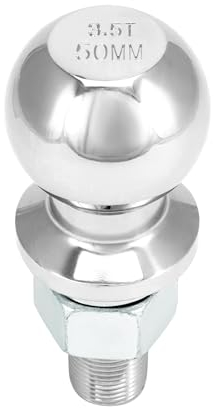 QWORK® Gancio traino sfera trattore, testa a sfera da 50 mm, sfera di traino, vite Ø22 mm