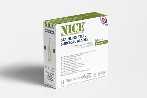 NICE 100 x No.15 Sterile Stainless Steel Surgical Blades SS15