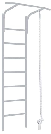 JEFLEX - Klettertau für Kinder - Robustes Outdoor-Seil für Spielplatz, Garten & Kinderzimmer/Kinder Kletterseil fördert Fitness & Geschicklichkeit/belastbar bis 65 kg, einfache Montage (weiß)