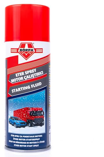 Borfh Fast Engine Starter Aerosol Spray 400ml | Compatible with Jump Start, Cold Start and Damp Start - Instantly Ignites Engines in Cold Weather - Eliminates Moisture Build-up for Engine Performance