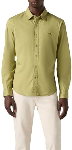 Levi's Men's Long-Sleeve Battery Housemark Slim Shirt, SAGE, XL