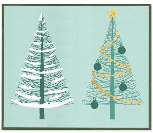 Sizzix Stacey Park transparente Stempel mit Schablone, kosmopolitisches Weihnachten, Merry and Light von Stacey Park, mehrfarbig, Einheitsgröße