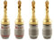 Nakamichi FanLock Excel-Serie 24 Karat vergoldeter BFA Bananenstecker, 10 AWG – 18 AWG, 4 mm Dicke für Lautsprecherverstärker, Hi-Fi Stereo Heimkino Audiokabel Schnellanschluss, 4 Stück (2-Paare)