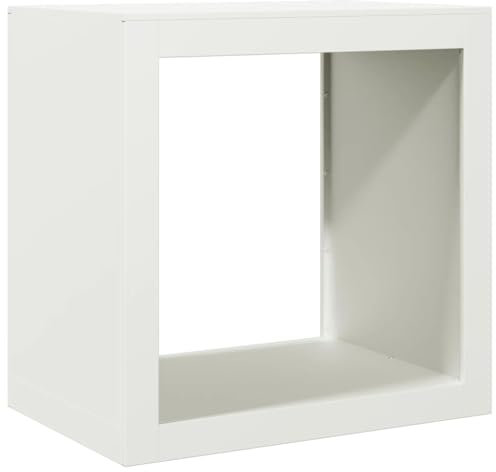 vidaXL Rastrelliera per Legna da Ardere Bianca 60x40x60 cm in Acciaio, Porta Legna, portalegna da Esterno, portalegna da Interno, Porta ceppi