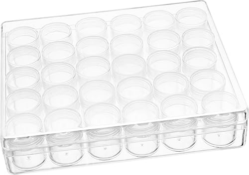 VBS Sortierbox mit 30 Schraubdosen – Ideal für Bastelbedarf und Aufbewahrung – Größe 13,6 x 3,5 x 16,2 cm – Perfekt für Schrauben, Nägel und Kleinteile