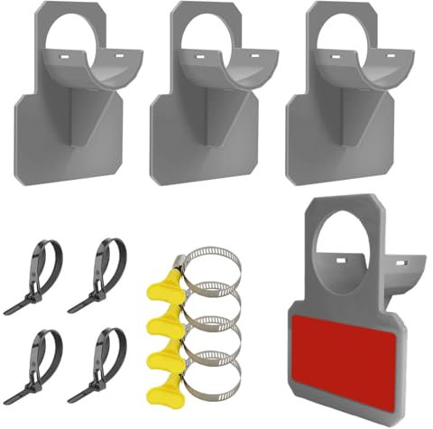 Kyzuzia 4 soportes para manguera de piscina, accesorios para manguera de piscina con antipinchazos, antidesgarros, soporte para tubería de piscina, antitirones (30 – 37 mm)