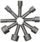 KONTONTY Sechskantschraubendreher-bit-set 9-teilig Metrischer Stecknussadapter Vanadiumstahl 5–13 Mm Stecknusswerkzeug 1/4 Zoll Sechskantwerkzeug Für Bohrer
