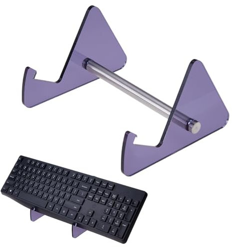 DICOSMETIC 1-Tier Acrylic Keyboard Display Stands Black Mechanical Keyboard Holder 16.4x13.4x8.5cm Keyboards Storage Stand for Computer Tablet, Holds up to 1 Keyboards
