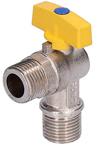Valve d'arrêt d'angle de gaz naturel G1 / 2 Male File Open d'ouverture rapide et fermeture et fiable pour les connexions de poêle à gaz électrodagique matériau en laiton compact