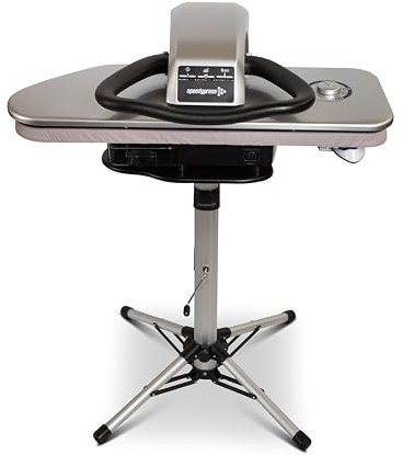 Speedypress SteamRise 8000 Heavy Duty Steam Ironing Press | 81cm Pressing Surface | Bottom-Up Steam Technology | Free Iron Attachment + Anti-Scale Filter | With Stand | 2200S | Silver