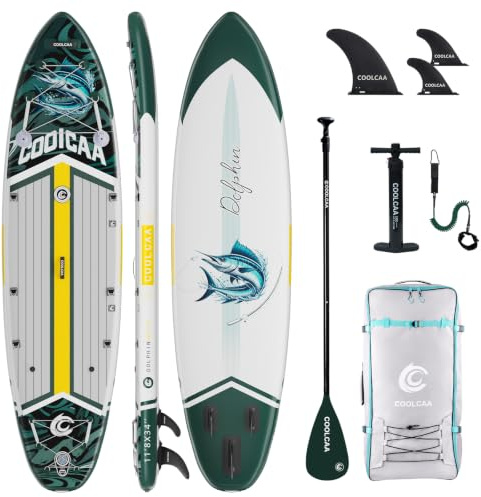 COOLCAA Dolphin Aufblasbares SUP Board 355 cm, 222 kg, Sailfish Blade