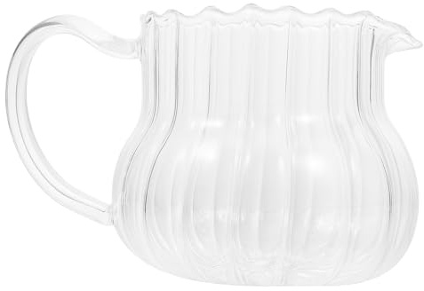 JOINPAYA Pot à Lait en Verre Transparent 200 Ml – Récipient à Sauce Cuisine Bec Verseur Anti-goutte, Tasse à Café Multifonction pour Maison, Restaurant et Barista, Ustensile Pratique