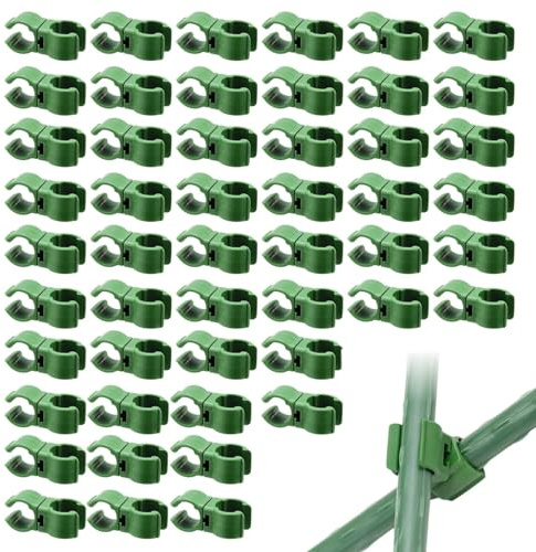 50 Stück Klammern für Pflanzstäbe Pflanzstab Verbinder zum Verbinden von Pflanzstab Pflanzenstütze Zubehör für Garten Pflanzen Rankpflanzen und Topfpflanzen(11 mm)