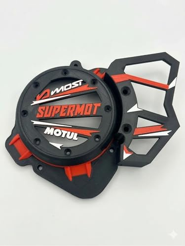 Cache Allumage Derbi Euro 3-4 Supermot 3D, Noir et Rouge, Haute Qualité et Solide