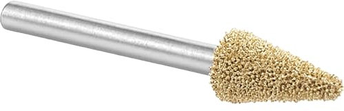 Kutzall Fresa Rotativa Cónica Original, Eje de 1⁄8, Fino - Accesorio para Dremel, Foredom, Milwaukee. Carburo de Tungsteno Abrasivo, Cabezal de 1⁄4 (6,3 mm) de Diá. X 1⁄2 (12,7mm) Longitud, T-14-EG