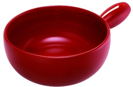KUHN RIKON Fondue Käsefondue Caquelon Rot Classic 22cm, 1,6 Liter, für 4 Personen, aus roter Tonmasse