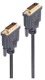 Shiverpeaks DVI-D Kabel Dual-Link 24+1 Stecker auf Stecker, vergoldete Kontakte, DVI-D auf DVI-D, 3m