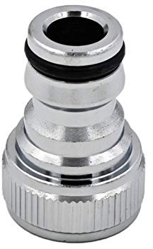 SpiceFlow Conector para electrodomésticos/grifo | Cromo/latón | Rosca interior de 1/2 pulgadas | Compatible con Gardena de 1/2 pulgadas