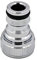 SpiceFlow Conector para electrodomésticos/grifo | Cromo/latón | Rosca interior de 1/2 pulgadas | Compatible con Gardena de 1/2 pulgadas