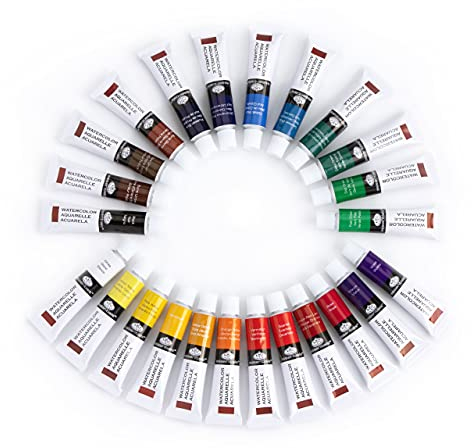 Royal & Langnickel WAT24 Assortiment de 24 Tubes de peinture aquarelle 24 x 12 ml