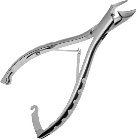 May Nagelzange Kopfschneider Edelstahl abgerundete Schneide 14,5 cm | Edelstahl-Kopfschneider (14,5 cm) mit 20 mm Schneide. Abgerundete Enden minimieren das Verletzungsrisiko in der Fußpflege.