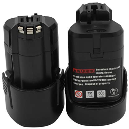 KINSUN 2-Pack Utensili Elettrici Batteria 10.8V 1.5Ah Li-Ion Per Bos Trapano Senza Cordone Driver di Impatto 2 607 336 013, 2 607 336 014, BAT411, BAT411A, BAT412A, GDR 10.8-LI, GMF 10.8 V-LI