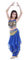 Best Dance Damen Bauchtanz Kostüm Top Tribal Gold Wellig Haremshose Hüfttuch Set Dunkelblau