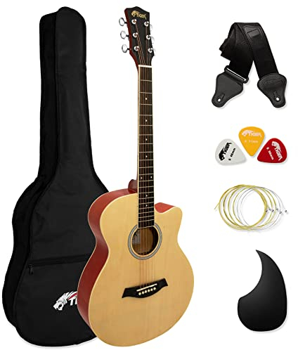 TIGER Akustikgitarre für Anfänger - Natürlich, 4/4, ACG3-NT
