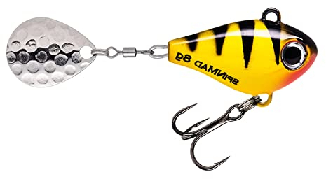 SpinMad Jigmaster Bleikopfspinner 8g - Jig Spinner, Farbe Lieblingsköder:Lemon Tiger