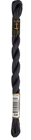 Anchor Pearl Thread, Embroidery Thread, Cotton, 00236 Elefant, Elefant