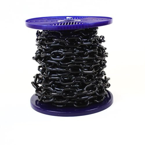 Strong JBP Jet Black Plated Heavy Duty Steel Chain 8MM - 6 Metre Custom Cut Length