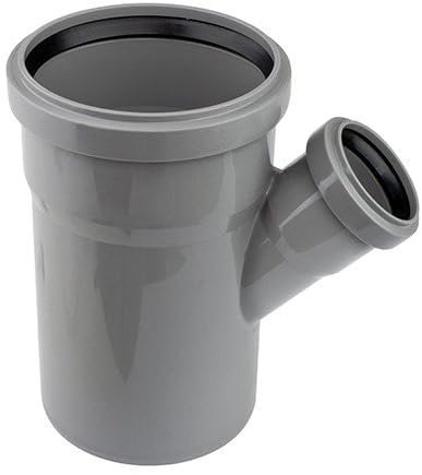 HT-Abzweig DN 110/75 45 Grad - mit twei Steckmuffen inklusive Dichtungsringen- eignet sich für die Abwasserleitungen innerhalb Gebäuden