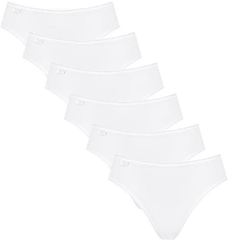 Sloggi Damen Slips 24/7 Cotton Tai Slip 8301QG66 6er Pack, Farbe:Weiß, Wäschegröße:46, Artikel:-0003/03 white