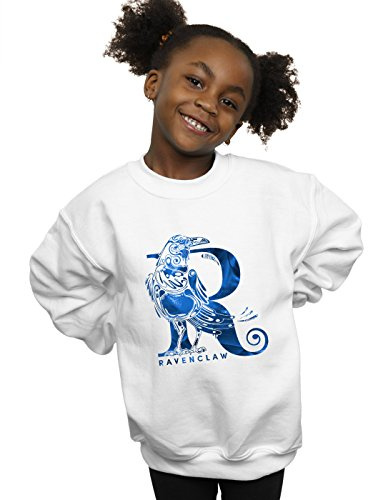 Harry Potter Girls Ravenclaw Raven Sweatshirt White 12-13 years