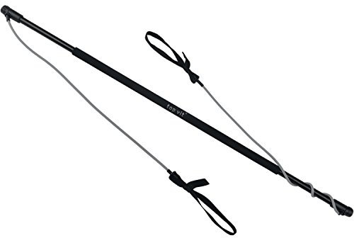Physio.Stick, Gymnastikstab mit Gummibänder zum Widerstandtraining mit Transporttasche (04: Silber - extra stark (1-30 kg))