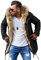 Rello & Reese Winter Parka mit Fell-Imitat Jacke Mantel MJ-7250 Schwarz, L