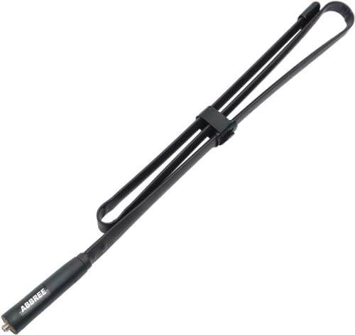 ABBREE Antena de radio Ham de 42.5 pulgadas de largo alcance SMA hembra, doble banda 144/430 MHz, antena táctica CS plegable para Baofeng UV-5R BF-F8HP 5RM UV-21R K5PLUS AR-152 GM-15 Pro GM-5RH UV-5G