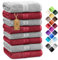 NatureMark 8er Pack Handtücher, 100% Baumwolle, 50 x 100 cm, Handtuch Set Silber/Bordeaux
