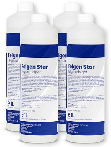 Mr. Perfect Felgenreiniger 4x1l - Hocheffektiver Reiniger für lackierte Stahl-, Chrom- & Alufelgen - Entfernt zuverlässig hartnäckigen Schmutz & Rost - Ideale Felgenpflege in Profiqualität