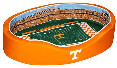 StadiumSpot Officially Licensed NCAA Premium Oval Dog Bed, Tennessee, Large