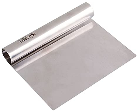 Recogedor de verduras de acero inoxidable de 2,2 x 14,8 x 12cm. Pala para recoger la comida cortada, especial para realizar labores de cocina y repostería. Utensilio de inox para comodidad para cortar