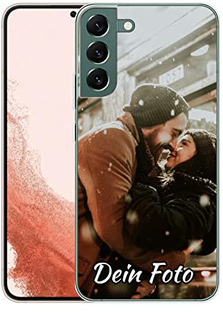 König Design Handyhülle mit Foto für Samsung Galaxy S22 Plus 5G - Personalisierte Hülle, selber gestalten, mit Bild - Schutzhülle aus weichem TPU Silikon Material