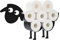 Dekorativer Toilettenpapierhalter mit Tiermotiv, Metallwandmontage und freistehender Toilettenpapierhalter, 8 Rollen Papierrollen-Aufbewahrungsregal, Küche, Dekorationszubehör (klassisches Schaf)