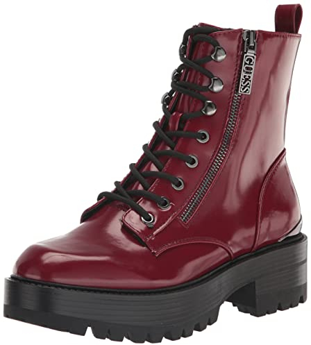GUESS Stivali da combattimento Fearne da donna, Rosso Ciliegia 610, 37 EU