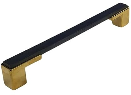 Golden Grace Gamma Unique Design Premium Quality Cabinet Cupboard Pull Handles Black and Gold Finish 128mm 160mm 224mm 288mm (224mm)