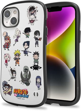 iFace Naruto Shippuden Case for iPhone 14 Plus (6.7 inch) – First Class Shockproof Anime Protective Cell Phone Cover – Naruto and Friends (Chibi Style)