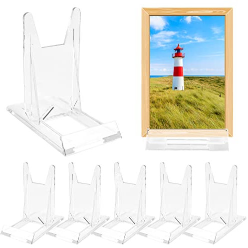 SUPRROW Tellerständer Acryl Ständer,Bilderständer Klein Tellerhalter Ständer Transparente Verstellbar Dekotellerhalter Tellerständer Deko Aufsteller Für Fotodisplays Rahmen Kunst Foto Bilderrahmen