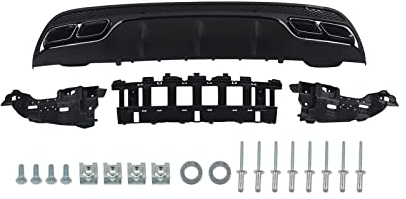 Nachrüsten C63 AMG Style Heckstoßstange Diffusor Quad Auspuffblenden Für Mercedes W205 Limousine 2015 2016 2017 2018 Bodykits